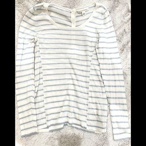 Striped Button Back Banana Republic Long Sleeve
